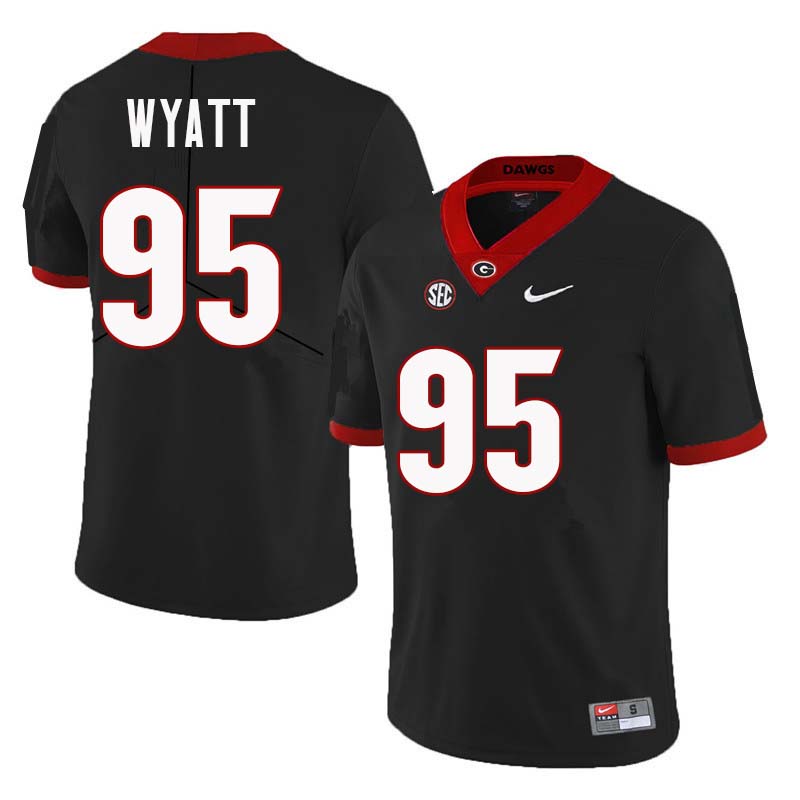 Georgia Bulldogs #95 Devonte Wyatt College Football Jerseys Sale-Black